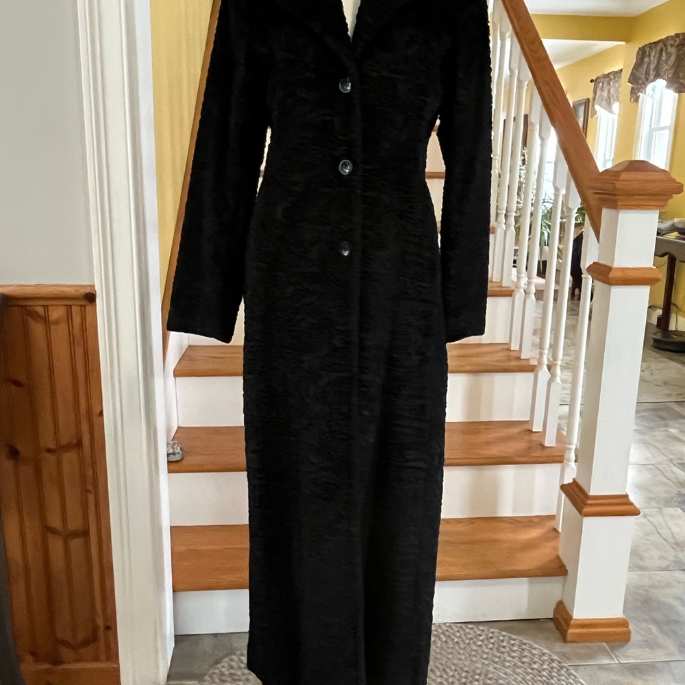 Bebe Black Coat with Button Detail